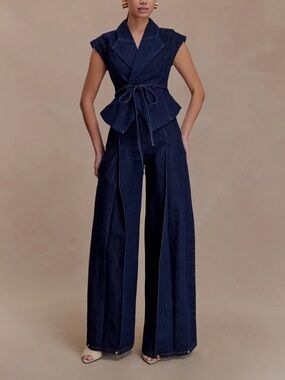 NWT Meshki Beatrix High Rise Wide Leg Denim Jeans - Size 23